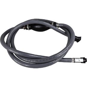 Pactrade Marine Grey Durable Fuel Line Assembly Hose Barbs Rubber Primer Bulb Lengthy 7 ft feet Resistant Material Cover Fuel Flow (5/16" Hose, Universal - No Connector) in Kuwait