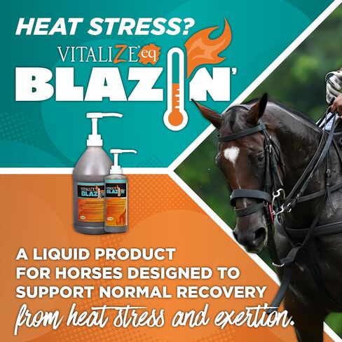 VITALIZE Blazin - Horse Heat Stress & Exertion Recovery - Promotes Hydration & Water Retention (32 fl oz) in Kuwait