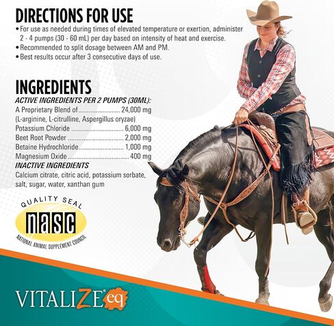 VITALIZE Blazin - Horse Heat Stress & Exertion Recovery - Promotes Hydration & Water Retention (32 fl oz) in Kuwait