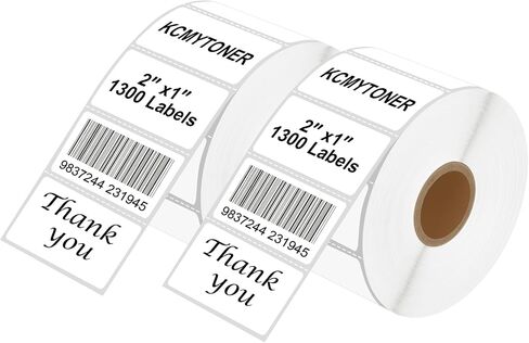 2 Rolls 4x6 Direct Thermal Labels, 250 Labels/Roll, Perforated Thermal Shipping Labels, Compatible for Zebra Rollo Eltron and Most Thermal Label Printers in Kuwait