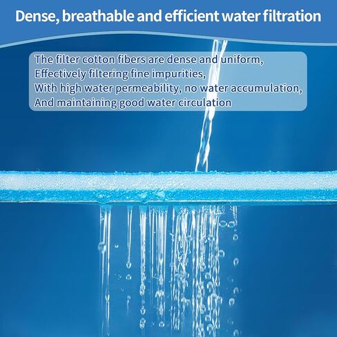 Aquarium Filter Sponge Fish Tank Pond Filter Media Filters Pad for Fish Tank,Filter Freshwater, Saltwater Aquariums, Reusable Fish Pond Filter Material,0.59" Thick, 11.8" x 78" Roll,Blue in Kuwait