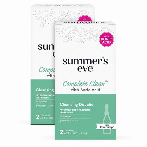 Summer's Eve Feminine Douche, Complete Clean Odor Reduction with Boric Acid Complex, 2 Units, 4.5 oz Each in Kuwait