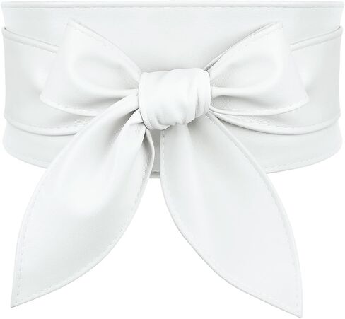 Womens Belts for Dress Obi Belts for Women Wide Waistband Knotted Belt for Dress (Black, Large fits 29"-40") in Kuwait