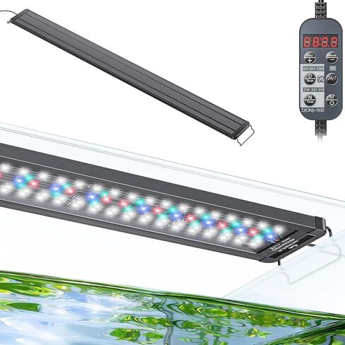 Pawfly Aquarium LED Light 24/7 Extendable Fish Tank Light with Full Spectrum White Blue Red Green Lights with D/N Mode Single Color Effects Timer and Adjustable Brightness (for 12" to 18" Tanks) in Kuwait