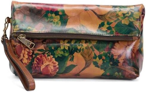 Patricia Nash Leather Valerie Wristlet Clutch Handbag Purse in Magenta Red in Kuwait