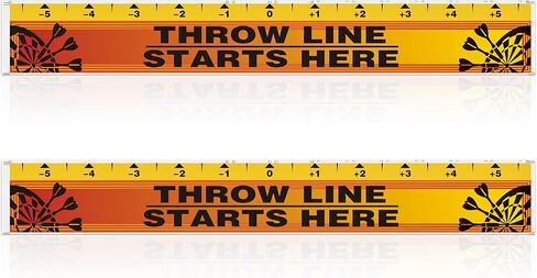 Lewtemi Dart Throw Line Dart Line ملصق أرضي من مادة PVC للوحة رمي السهام وعلامة خط أصابع القدم للاعبي رمي السهام وملحقات ألعاب السهام، 23 × 3.15 بوصة in Kuwait