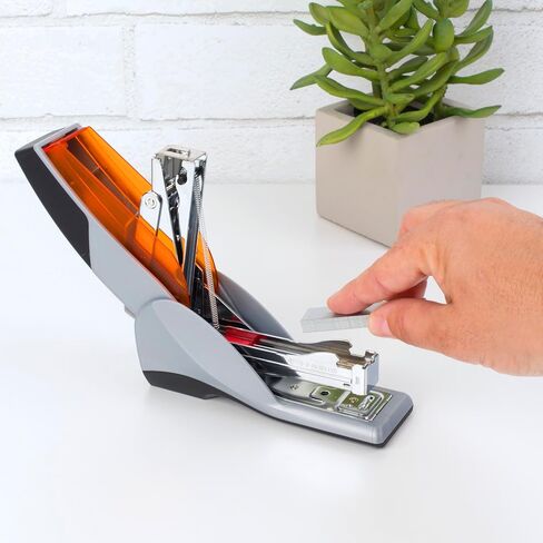 Swingline Stapler, Desktop Stapler, Compact Size, 25 Sheet Capacity, Optima 25 Reduced Effort, Orange/Gray (66412) in Kuwait