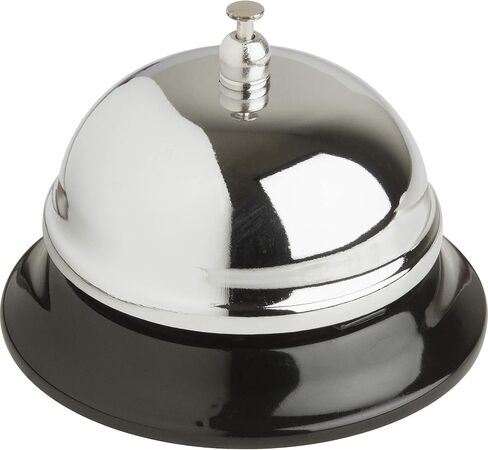 Business Source 01583 Call Bell, 2-3/4-Inch High, 3-3/8-Inch Base, Chrome/Black in Kuwait