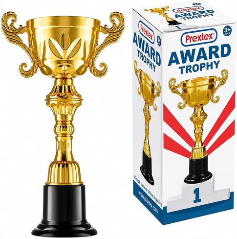 PREXTEX Golden Statues Trophy Award - Awards and Trophies for Party Celebrations, Award Ceremonies, and Appreciation Gifts - Ideal for Competitions, Rewards, and Party Favors for Kids & Adults in Kuwait
