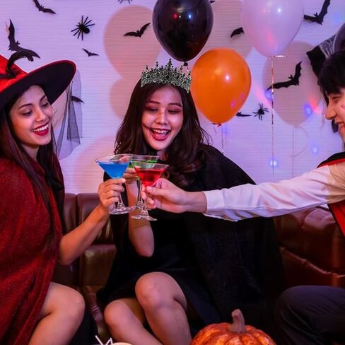 CHANACO عيد ميلاد تاج عيد ميلاد وشاح عيد ميلاد التيجان للنساء عيد ميلاد الملكة وشاح الوردي الأميرة تيارا عيد ميلاد سعيد زينة حجر الراين عقال هدايا عيد ميلاد الحزب in Kuwait