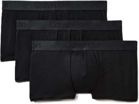 Calvin Klein CK Black Low Rise Trunks 3-Pack Rouge/Lunar Rock/Black M (32"-34") in Kuwait
