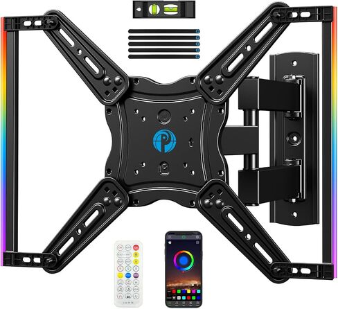 حامل تلفزيون على الحائط من Pipishell Advanced Tilt، حامل تلفزيون على الحائط لمعظم أجهزة التلفاز مقاس 42-90 بوصة حتى 132 رطلاً، 15 درجة إمالة كاملة، امتداد ذراع 6 بوصة، منزلق إلى المركز، الحد الأقصى VESA 600x400 مم، مسامير خشبية 16 بوصة/24 بوصة، بيات3 in Kuwait