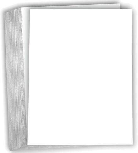 Hamilco White Cardstock Thick Paper 8 1/2 x 11" Heavy Weight 120 lb Cover Card Stock - 50 Pack in Kuwait