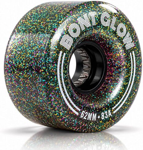 Bont Skates - Glow Light Up LED Quad Roller Skate Wheels - Recreational Street Outdoor Skating - 62x35mm 83A - Pack of 4 (Metrocity) in Kuwait
