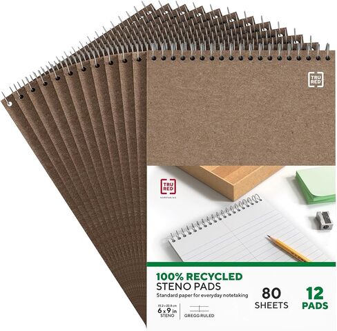STAPLES Recycled Steno Book, 6" x 9", 12/Pack in Kuwait