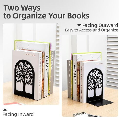 نهايات الكتب، نهايات الكتب المعدنية للأرفف، نهايات الكتب الشجرية الحديثة المزخرفة، نهايات الكتب غير القابلة للانزلاق للكتب الثقيلة، حاملات الكتب الثقيلة، سدادات الكتب لديكور المنزل والمكتب، 6.9 بوصة × 4.7 بوصة × 3.5 بوصة (5 أزواج/10 قطع) in Kuwait