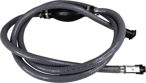 Pactrade Marine Grey Durable Fuel Line Assembly Hose Barbs Rubber Primer Bulb Lengthy 7 ft feet Resistant Material Cover Fuel Flow (5/16" Hose, Universal - No Connector) in Kuwait