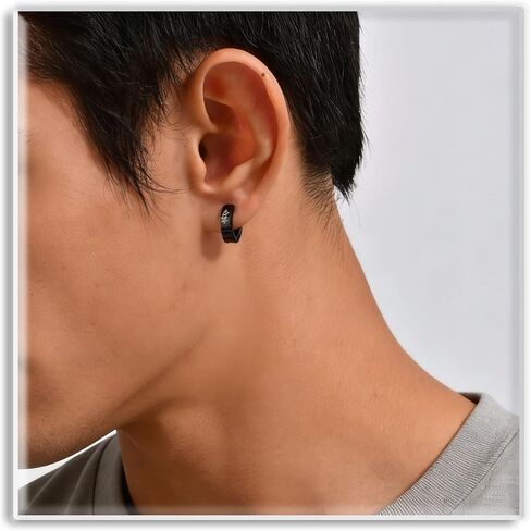 Xusamss Punk Stainless Steel Dragon Hoop Earrings in Kuwait