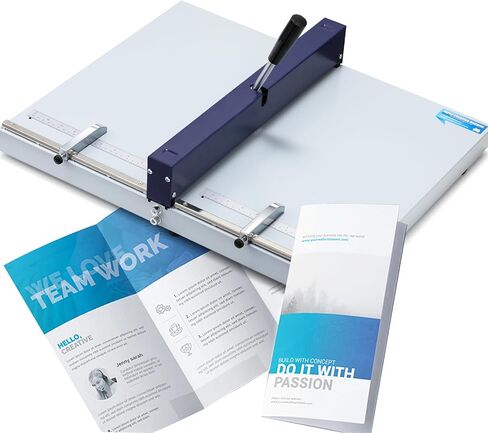 Mxmoonant Manual Creasing Machine Paper Folding Creaser with 2 Adjustable Block & Metric/Imperial Positioning Ruler for Paper Sheet Cardstock in Kuwait