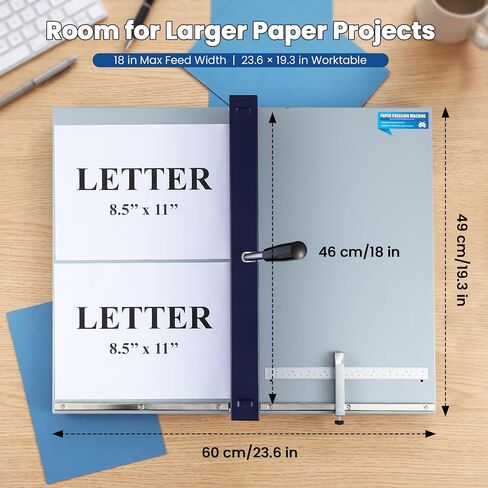 Mxmoonant Manual Creasing Machine Paper Folding Creaser with 2 Adjustable Block & Metric/Imperial Positioning Ruler for Paper Sheet Cardstock in Kuwait