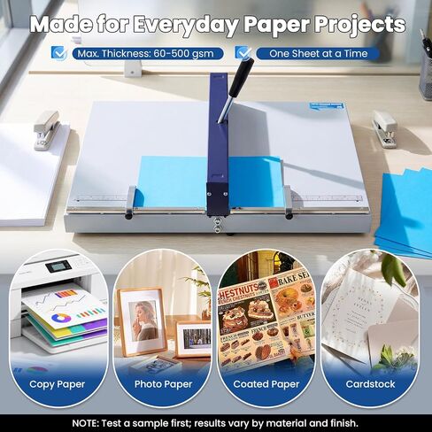 Mxmoonant Manual Creasing Machine Paper Folding Creaser with 2 Adjustable Block & Metric/Imperial Positioning Ruler for Paper Sheet Cardstock in Kuwait