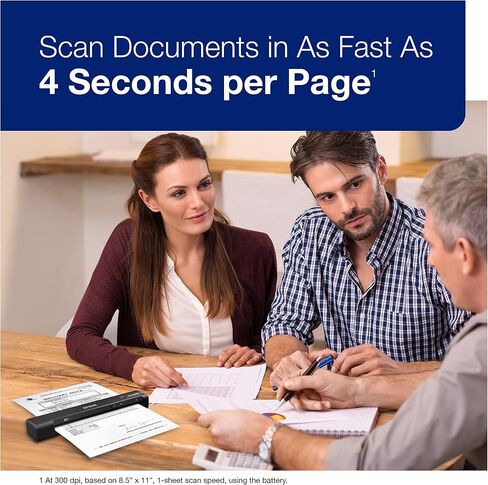 Epson Workforce ES-60W ماسح ضوئي لاسلكي محمول للمستندات مزود بتغذية بالورق لأجهزة الكمبيوتر الشخصية وأجهزة Mac مقاس 10.7 بوصة × 1.9 بوصة × 1.4 بوصة in Kuwait
