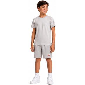Reebok Boys Athletic Shorts Set - 2 Piece Summer Clothes Outfit with Graphic Tee and Boys Basketball Shorts for Active Kids in Kuwait