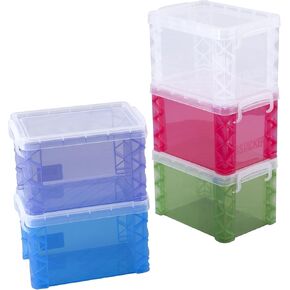 Super Stacker Index Card Box, 4 x 6 Inch Index Cards File Box, Note Holder, Index Card Holder, Flash Card Holder, Perfect for 4x6 Index Cards, Storage Organizer Container, Assorted Colors, 1 Count in Kuwait