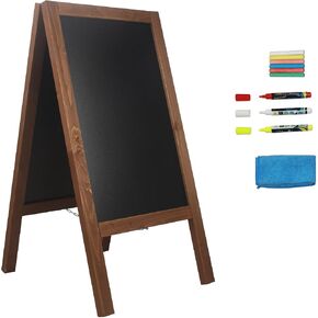 Chalkboard Sign 40x20'' Outdoor Chalk Board Signs Sandwich Board Sign Wooden A Frame Sidewalk Sign Large Standing Chalkboard with Liquid & Solid Chalk for Party Wedding Restaurant in Kuwait