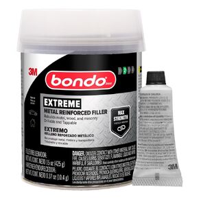 Bondo Metal Reinforced Filler - High Strength Filler, Can be Drilled and Tapped - Will Not Rust, 11.2 Fl oz with 0.37 oz Hardener in Kuwait