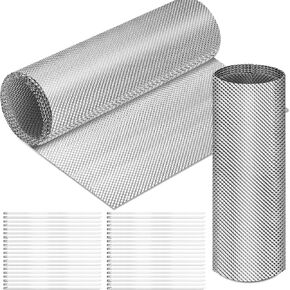 Exhaust Heat Shield Automotive, Embossed Aluminum Heat Shield Material with 20 Pcs Cable Metal Zip Ties for Heat Barrier, Fire Wall, Exhaust Wrap, Wall Behind Grill (15" x 93") in Kuwait