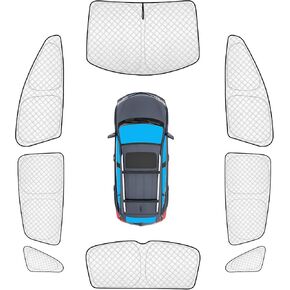 KMF Car Windshield Sun Shade Custom Fit Hyundai Tucson 2022 2023، [ترقية 2024] مظلة عاكسة للنافذة الأمامية السميكة مع أكياس تخزين، واقي من الشمس قابل للطي يحجب الحماية الداخلية من الحرارة والشمس in Kuwait