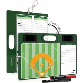 Baseball Dry Erase Board for Coaches 15x10.5 Double Sided Baseball Lineup Board Whiteboard Coaching Accessories Equipment 2 White Board Markers for Softball Accessories the Baseball Score Keeping Book in Kuwait