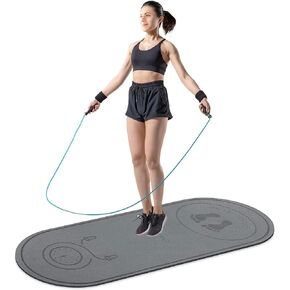Jump Rope Mat 71"/63"x24" Larger Non-Slip Indoor Outdoor Exercise Fitness Mat, High-Density Workout Shock Absorption for Home Gym Flooring Concrete Jumping Rope in Kuwait