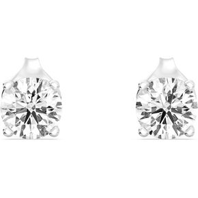 Gilded 1/4 ct. T.W. Round Lab Diamond (SI1-SI2 Clarity, F-G Color) and Sterling Silver Stud Earrings in Kuwait