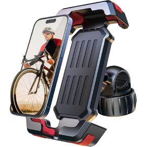Bike Phone Holder Mount, [Upgraded 5S Quick Install] [7.2 in Big Phone Case Friendly] Adjustable Motorcycle Phone Mount Universal Handlebar Fit for ATV, Scooters, Strollers, for 4.7"-7" Smartphones in Kuwait