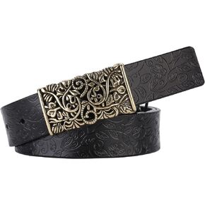 Ladies' Vintage Belt-Genuine Leather,Adjustable Sizing,Timeless Design for Dresses,Skirts,and Jeans, Retro Elegance in Kuwait