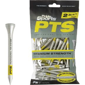 تي شيرت Pride Professional Tee System مقاس 2-3/4 بوصة من خشب الجولف بقوة التيتانيوم، 75 قيراط أسود in Kuwait