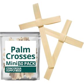 صليب النخيل من Concordia Supply Palm Sunday Outreach - صليب النخيل الأفريقي المجفف 6 بوصة × 4.5 بوصة (كبير، عبوة من 50 قطعة) in Kuwait