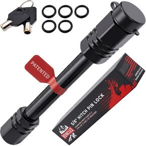 Vehiclex Heavy-Duty Trailer Hitch Pin Lock – 5/8" Locking Hitch Pin with 4-5/8" Effective Span for 3" and 3.5" Receivers – Class IV & V Hitch Security with Unique Tubular Key in Kuwait