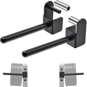 Weight Plate Holder for 2x2 and 3x3 Power Rack - Power Rack Attachment for Weight Plates - Weight Storage Rack for Power Rack - Fit Standard 1-inch or Olympic 2-inch weight plates - Set of 2 in Kuwait