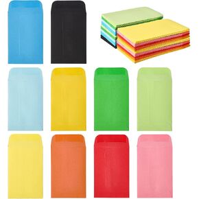 ACSTEP 100 PACK Colorful Cash Envelopes For budgeting, Money Savings Challenges, Small colored Money Envelope Self Adhesive For Cash, Coin, Check, Jewelry3 1/2 x 6 1/2 in Kuwait