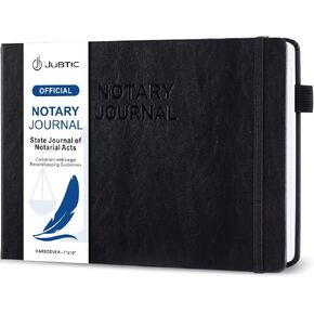 JUBTIC كتاب سجل مجلة كاتب العدل - مجلة كاتب العدل العامة لأعمال التوثيق - لوازم كاتب العدل مع حارس الخصوصية - أفقي، 378 إدخال سجل، 128 صفحة مرقمة، غلاف فني، 10 × 7 بوصة (أخضر داكن) in Kuwait