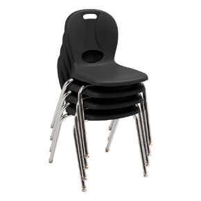 Learniture LNT-116-CSW-SB Learniture Structure Series Stackable School Chairs for Classroom, 16" Seat Height, Blue, Pack of 4 in Kuwait
