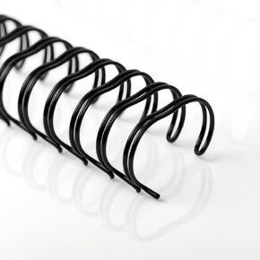 HOUYEE 3/8 Inch Twin Loop Wire Binding Spines,60 Sheet Capacity,100 Pack, 3:1 Pitch, 32 Holes,for Letter Sized Paper,Black Color in Kuwait