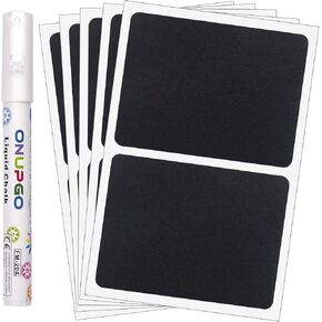 ONUPGO Large Chalkboard Labels (48 Pack), 4 x 6 Reusable Blackboard Stickers Waterproof Chalkboard Sticker for Jars, Parties Decoration, Craft Rooms, Weddings, Storage, Organize Your Home & Kitchen in Kuwait