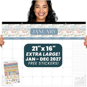 bloom daily planners 2024 Desk Calendar - 21" x 16" Large Monthly Organizer Pad with Stickers (January 2024 - December 2024) Desktop Blotter - Holiday Icons in Kuwait