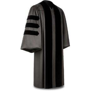 CLERKMANS Unisex Deluxe Doctoral PhD Graduation Gown - Doctorate Robe in Kuwait