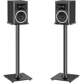 MOUNTUP Universal Speaker Stands Pair for Surround Sound, 31" Height Floor Speaker Stands, Holds Bookshelf Speaker Satellite Speaker Large Speaker, Up to 22LBS Cable Concealing 9.8" Plate Black MU9132 in Kuwait