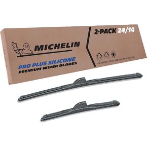 Michelin 40-2419SPBA Pro Plus Silicone Twin Pack 24 & 19 inch Wiper Blade Fits Select Volkswagen, Chevrolet, Ford, BMW, Dodge, Honda, Mazda, Lexus, Infiniti, Model Years (2 Pack) in Kuwait